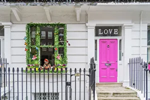 Chelsea Prints: Love door Facade, Chelsea, London, England, UK