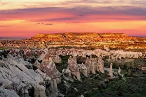 Turkish Prints: Love Valley rock formations at sunset