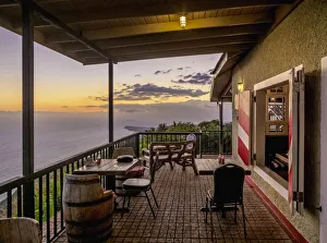 West Indies Gallery: Lovers Leap Restaurant Terrace at dusk, Saint Elizabeth Parish, Jamaica