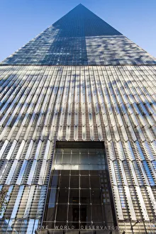 Low angle view of the One World Trade Center or Freedom Tower, Lower Manhattan, New York