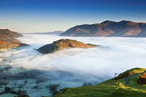 Low Cloud Below Skiddaw, Lake District National Park, Cumbria, England