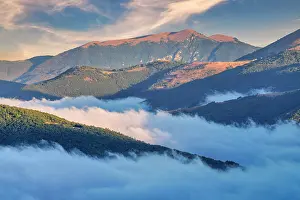 Norcia Prints: Low Clouds in Apennine Mountains, near Norcia, Umbria, Italy, Europe