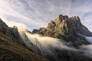 Villnoess Prints: Low clouds and dawn lights on the peaks of Forcella De Furcia