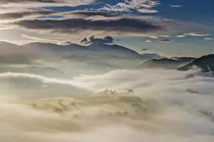 Horizontally Prints: Low Mist near Keswick, Lake District National Park, Cumbria, England