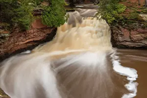 Flowing Water Prints: Lower falls of the Amnicon River, Amnicon Falls State Park, Wisconsin, USA