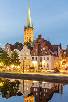 Images Dated 25th August 2017: Lübeck, Baltic coast, Schleswig-Holstein, Germany. St. Peters church