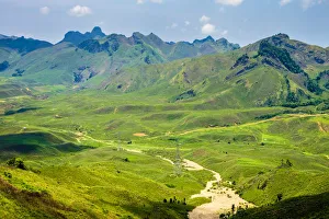 Lao Pdr Prints: Lush green rural landscape, Vientiane Province, Laos