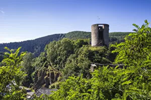 Images Dated 3rd September 2018: Luxembourg, Esch-sur-Sure, Esch-sur-Sure Castle watchtower