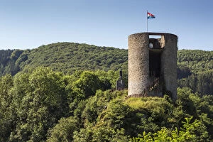 Images Dated 3rd September 2018: Luxembourg, Esch-sur-Sure, Esch-sur-Sure Castle watchtower