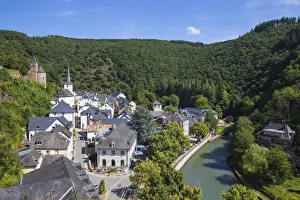 Images Dated 3rd September 2018: Luxembourg, Esch-sur-Sure, Sure river and Castle