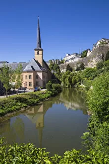 Luxembourg, Luxembourg City, Neimenster Abbey and The Corniche, Chemin de la Corniche