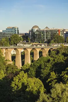 Viaduct Prints: Luxembourg, Luxembourg City, Petrusse Park and Viaduct