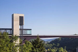 Images Dated 3rd September 2018: Luxembourg, Luxembourg City, Pfaffenthal district, Pfaffenthal glass elevator historic
