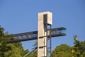 Luxembourg, Luxembourg City, Pfaffenthal district, Pfaffenthal glass elevator historic