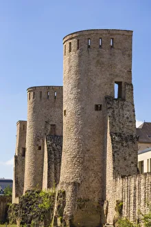 Images Dated 3rd September 2018: Luxembourg, Luxembourg City, Rham Plateau, Medieval Watchtowers