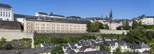Luxembourg, Luxembourg City, View of Saint Esprit Plateau, The Corniche (Chemin de