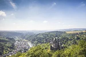 Images Dated 3rd September 2018: Luxembourg, Vianden, View of Vianden Castle, town and valley