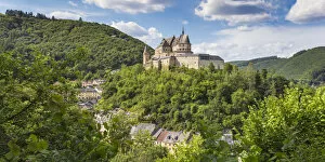 Images Dated 3rd September 2018: Luxembourg, Vianden, View of Vianden Castle above the town