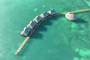 Equatorial Collection: Luxury resort over the blue sea, Zanzibar, Tanzania