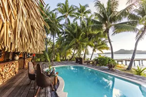Images Dated 30th September 2015: Luxury resort, Bora Bora, French Polynesia