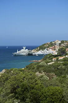 Luxury yachts in Porto Cervo, Costa Smeralda, Sardinia, Italy
