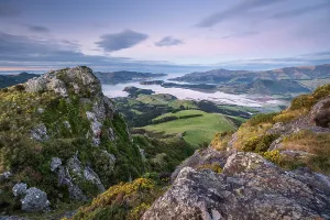 Christchurch Prints: Lyttleton Harbour from Coopers Knob