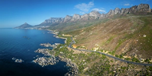 M6 coastal road south of Camps Bay & The Twelve Apostles, Cape Town, Western Cape, South Africa