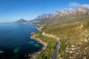 12 Apostles Prints: M6 coastal road south of Camps Bay & The Twelve Apostles