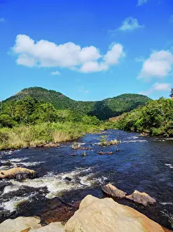 Cayo District Prints: Macal River seen from the road to Caracol Ruins, Cayo District, Belize