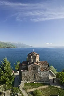 Macedonian Prints: Macedonia, Ohrid, Sveti Jovan at Kaneo Church on Lake Ohrid