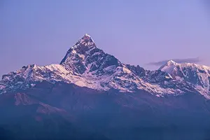 Gandaki Province Prints: Machhapuchhare (Fishtail) mountain from Sarangkot near Pokhara