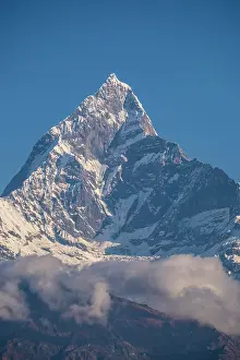 Gandaki Province Prints: Machhapuchhare (Fishtail) mountain from Sarangkot near Pokhara