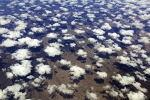 Mackerel sky seen from the air. Malawi, Africa