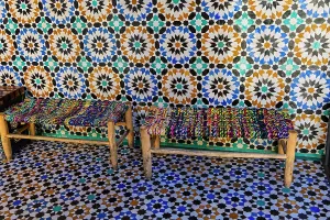 Medina Prints: Madrasa (Medersa) Ben Youssef- Islamic college interior, Marrakech, Morocco