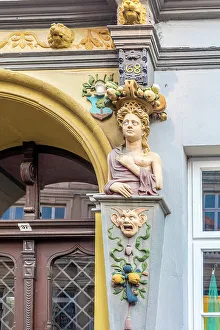 Luneburg Prints: Magnificent entrance portal Am Sande in the old town, Luneburg, Lower Saxony, Germany