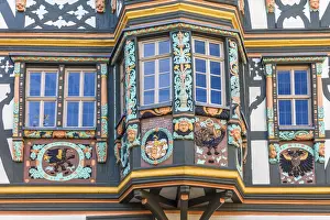 Fachwerk Prints: Magnificent half-timbered house Killingerhaus on the market square of Idstein, Hesse