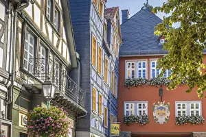 Magnificent half-timbered houses on the market square of Idstein, Hesse, Germany