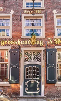Brick Architecture Prints: Magnificent trading house on Rathausstrasse in the old town