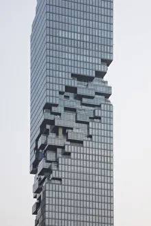 Comtemporary Prints: MahaNakhon Tower (by Ole Scheeren), Silom, Bangkok, Thailand