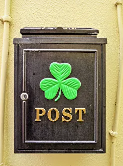 Connacht Prints: Mail Box with Shamrock, Kinvarra, County Galway, Ireland