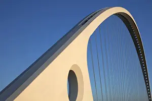 The main arch of the Calatrava Bridge, designed by architect Santiago