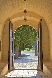Main Entrance To The Arkadi Monastery, Crete, Rethymno, Greek Islands, Greece, Europe
