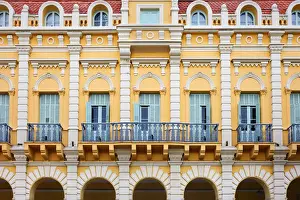 Neoclassical Prints: The main facade of the Contemporary Art Museum (MAC) in Italian Neoclassical architecture
