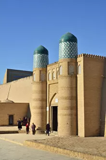 Images Dated 19th December 2017: The main gate to the Khuna Ark citadel. Old town of Khiva (Itchan Kala), a Unesco