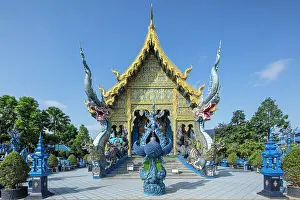 Chiang Rai Prints: main shrine hall or bot, Buddha statue