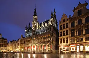 Land Mark Prints: The Maison du Roi (Kings House) on the famous Grande Place in the City Centre of Brussels