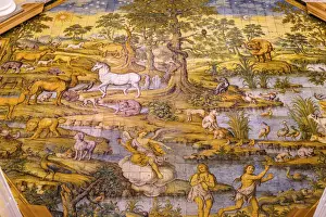Majolica floor by Leonardo Chiaiese in the Church of San Michele in Anacapri, Capri