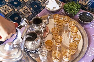 Making mint tea, Morocco