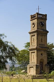 Malawi, Mangochi. Queen Victoria Clocktower, built in 1903, is a prominent landmark