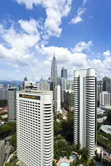 Petronas Towers Gallery: Malaysia, Kuala Lumpur, view over Kuala Lumpur City Centre & Petronas Towers